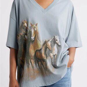 Daydreamer LA V-Neck Wild Horses T-Shirt